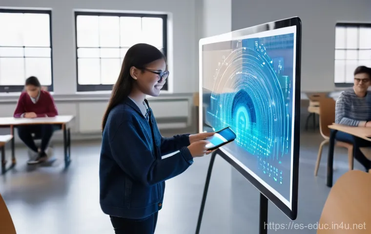 고등교육 혁신 - **AI-Powered Personalized Learning:** A diverse group of university students, appearing to be around...
